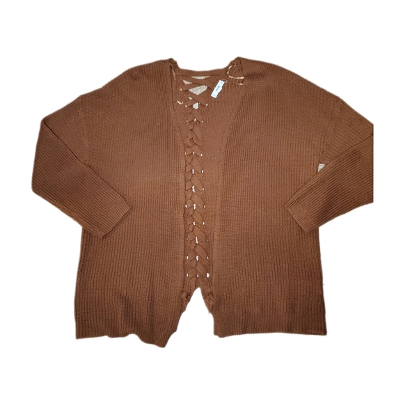 Mine Women's Knitted Brown Cardigan Sz L - Picture 5 of 7